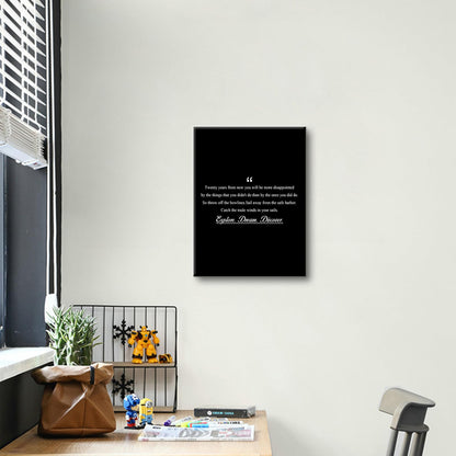 Motivational Canvas Wall Art Explore Dream Discover Entrepreneur Quotes Poster Print Inspirational Pictures Painting for Office Class Room School Wall Decoration Stretched and Framed [18''Wx24''H]