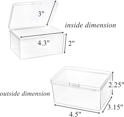 Tebery 20 Pcs Plastic Playing Card Cases Clear, Waterproof Card Deck Box for Game, Sturdy Trading Card Holder, Portable Card Game Storage Container for Party, Travel, Outdoors, Snap Closed