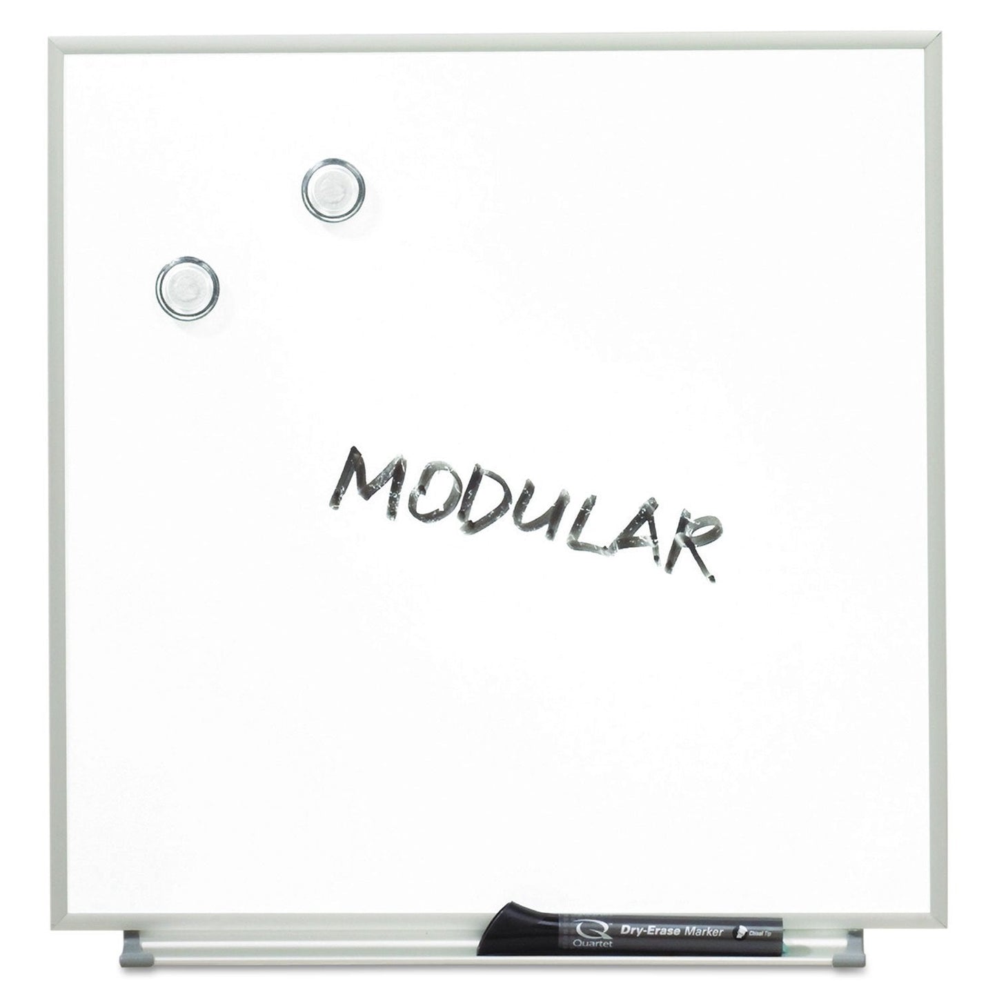 Quartet Matrix Modular Magnetic Whiteboard, 16" x 16", Includes Tray and Marker, Silver Aluminum Frame (M1616)