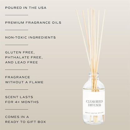 Sweet Water Decor Relaxation Reed Diffuser Set - Eucalyptus, Peppermint, Cedar, Patchouli Scented Diffusers - Reed Diffusers for Home with Long Lasting Fragrance - Oil Reed Diffuser - Made in the USA