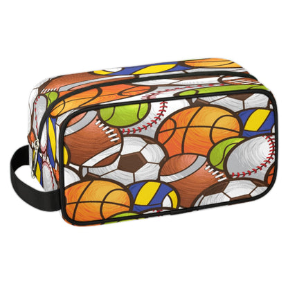 SinSenMa Sport Ball Travel Cosmetic Bag for Boy Men,Hanging Toiletry Bag,Waterproof Makeup Bag,Approved Hygiene Bag Shave Dopp Kit Organizer for Toiletries Shower Bathroom Carry-on Accessories Gifts