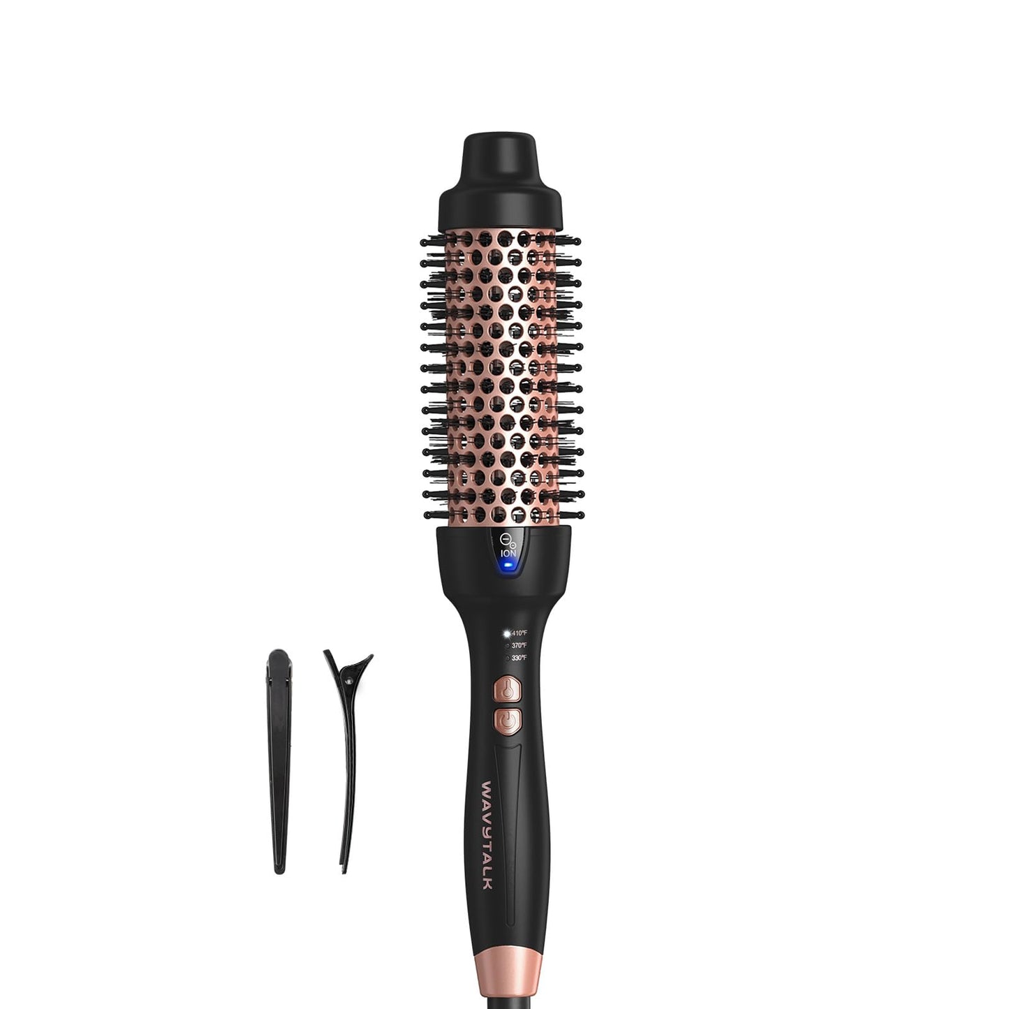Wavytalk Updated Version Thermal Brush, 1.5 Inch Negative Ion Blowout Express Thermal Round Brush Creates Salon-Quality Blowouts, lonic Frizz Reduction Makes Hair Shinier & Smoother (Millennial Pink)