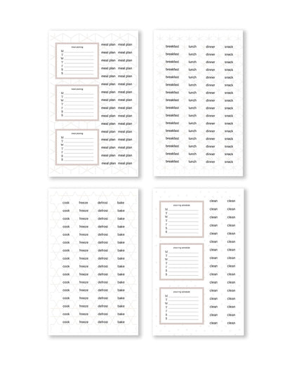 Rongrong House & Family Words and Icons Sticker Book – 25 Pages of Functional Planner Stickers – Chore, Cleaning, and Home Organization Stickers for Planners, Journals, Calendars & Family Schedules
