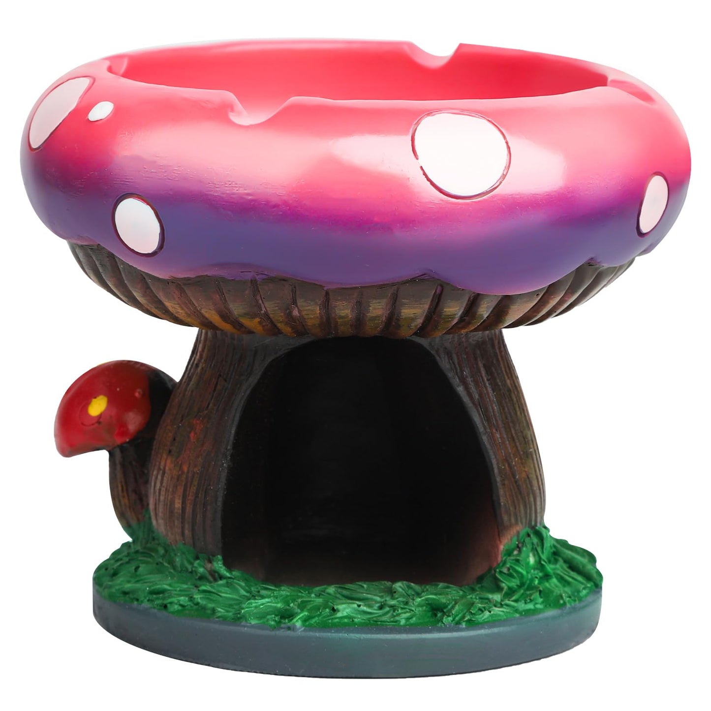 BESUPERT Premium Mushroom Decor Statue Jewelry Tray Candy Dish, Cute Fun Aesthetic Decorative Ornament for Home Bedroom Living Room Office Table Use, Unique Christmas Birthday Gift (Large Pink)