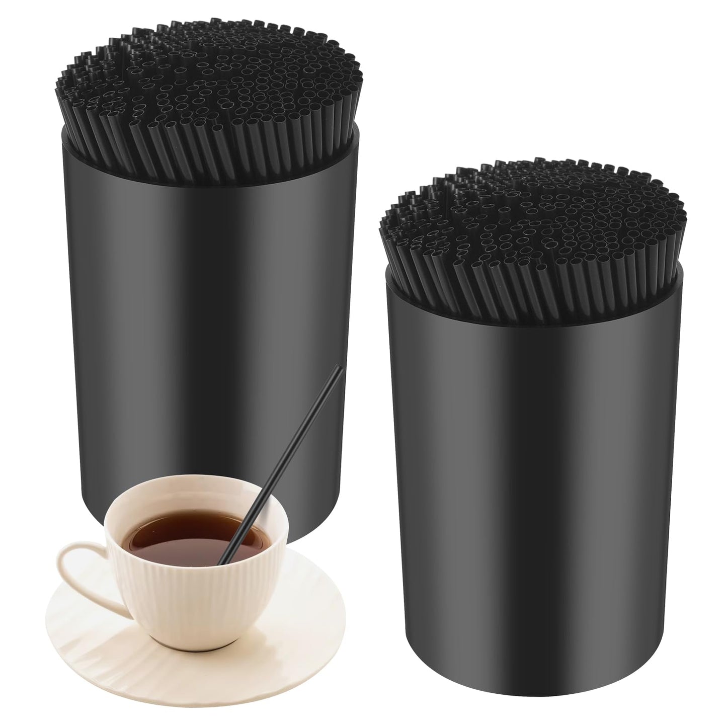500 Pcs 5 Inch Coffee Stirrer Holder Black Coffee Stir Sticks Holder Stir Sticks for Coffee Bar Coffee Stirrers Reusable for Mixing Coffee Milk Cocktail Drinks Coffee Party Supplies