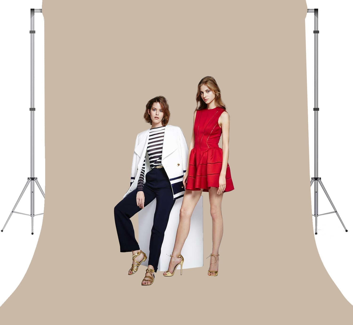 Beige Photo Backdrop for Photoshoot Beige Background for Photography Photo Backdrop Curtain for Party 10 x 10 FT