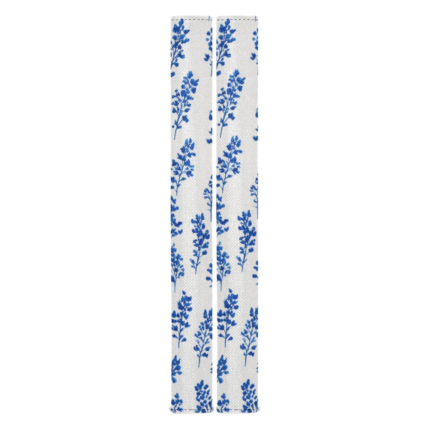 QwThum Small Bluebonnet Flower Refrigerator Handle Covers Set of 2 Door Handle Covers for Fridge Oven Microwave Appliance Washable Decor Non-Slip Dishwasher Door Cloth Protector 14x5.5in