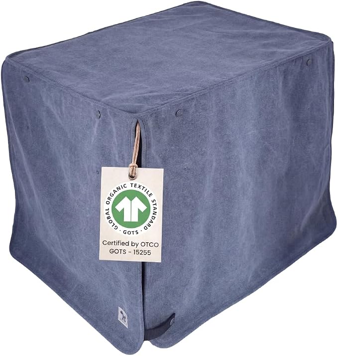 Molly Mutt Dragonstone Dog Crate Cover, GOTS-Certified 100% Organic Cotton Canvas Cover for Dog or Puppy Kennel and Cage, Washable, Free of Harmful Chemicals, XX-Large, Fits 48"x30"x33" Crate