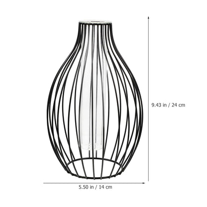 Ciieeo Glass Propagation Station with Iron Frame Test Tube Vase, Small Geometric Plant Terrarium Holder for Home Décor and Desktop Display