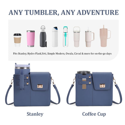 Stanley Purse Cup Holder Bag- Outdoor Portable Crossbody Bag for Stanley Cup Tumbler Purse