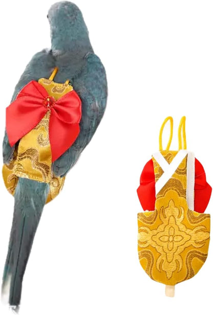 Bird Flight Suits Diapers, Parrot Flight Suits Diapers for Rosellas, Cockatiels Flight Suits, Parrot Clothes, Bird Training Nappy Suit Liners Clothes (Medium)