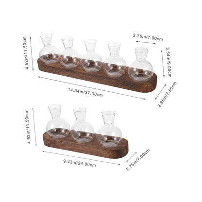LIOOBO Modern Home Decor Glass Vase Pothos Plant Container Desktop Terrarium Bud Vase Centerpiece