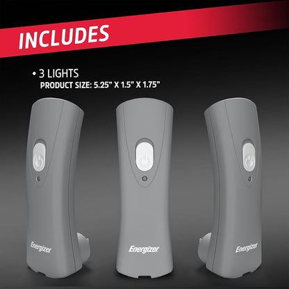 Energizer Auto-On LED Flashlights Rechargeable (3-Pack) for Home Power Failure, Plug in LED Flashlight for Power Outage, Night Light, Hurricane Preparedness