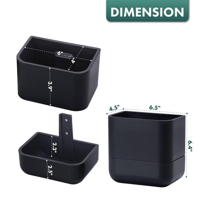 Phoenix Vine 6.5 Inch Wall Mounted Self-Watering Planter Pot for Indoor Houseplants and Herbs | Hanging Planter for Window Sills, Bathroom Walls, Home & Office Décor, Black, Set of 3, 01-C-E-3