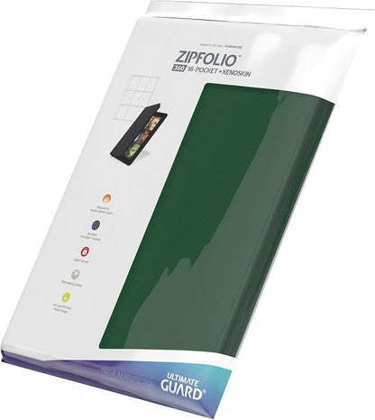 Ultimate Guard Zipfolio 360 – 18 Pocket Xenoskin Green