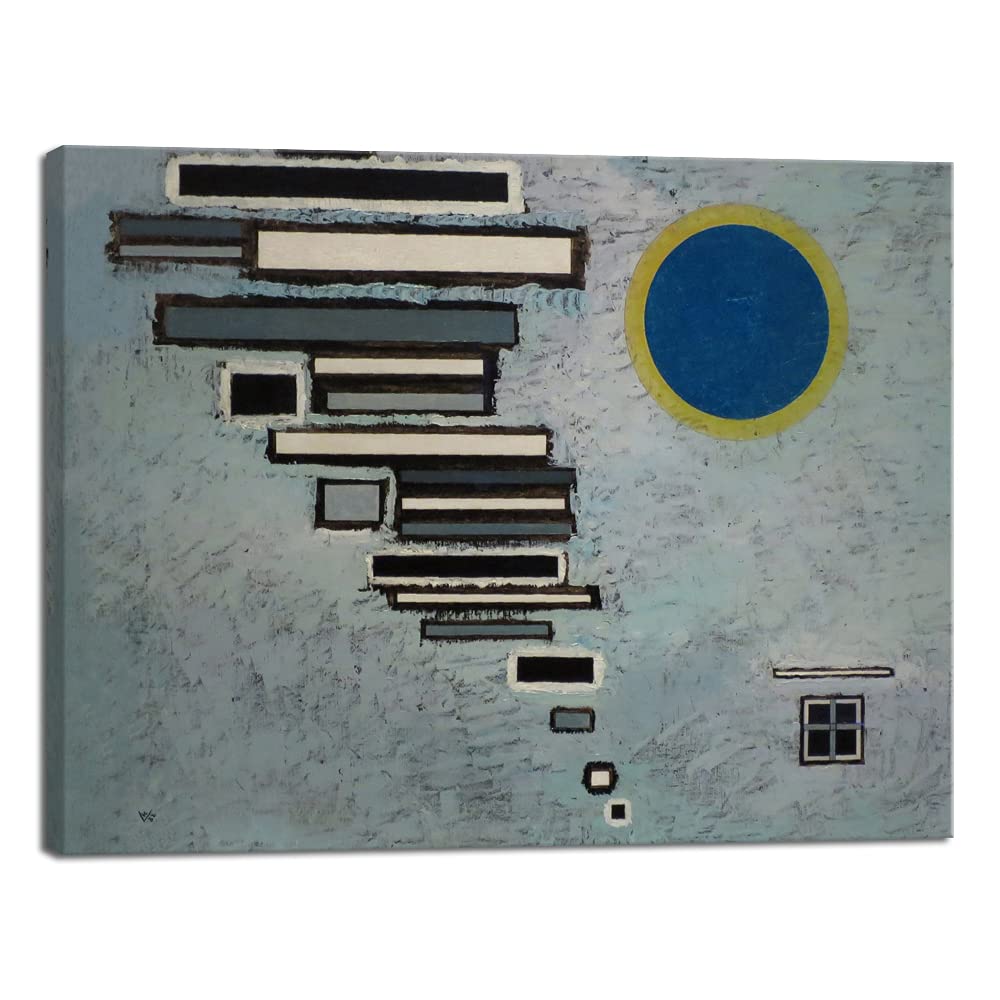 Wieco Art Framed Canvas Wall Art Composition VII, 1913 by Wassily Kandinsky Classic Abstract Famous Paintings Reproductions Canvas Wall Art for Home Decoration