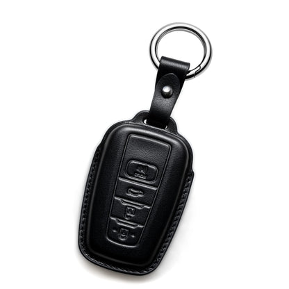 Smyfob Compatible with Toyota Key fob Cover Leather Toyota Keychain Holder case Protector Avalon Camry TRD Corolla Highlander Prius Prime RAV4 Prime CHR Accessories