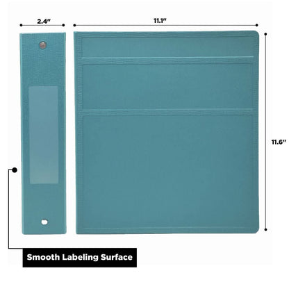 Carstens 2-Inch Heavy Duty 3-Ring Binder - Side Opening, Powder Blue, Durable Plastic, Precision No-Gap Rings, Waterproof Cover, No Pockets, Holds 300 US Letter Sheets, BPA-Free, Made in USA (2824-3R)