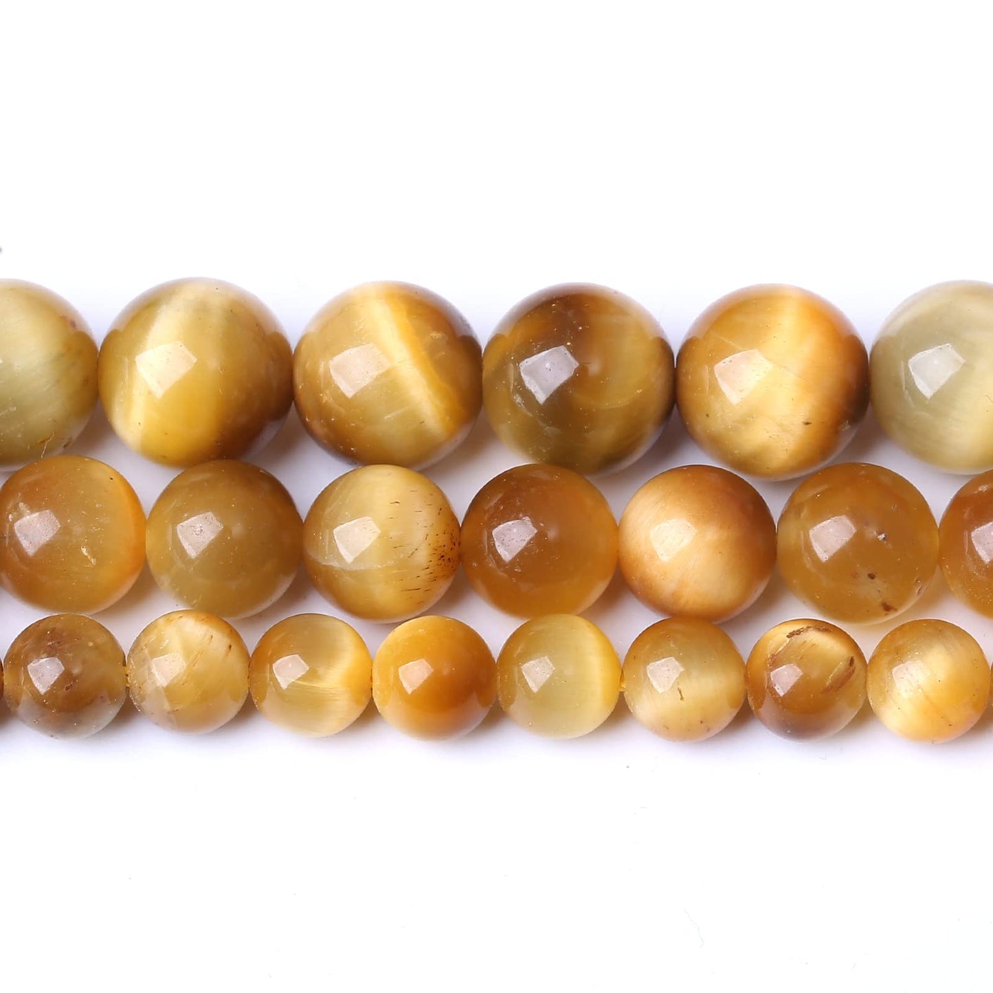 32PCS 12MM AAA Honey Gold Tiger Eye Stone Beads Natural Gemstone Bead Crystal Healing Energy Jewelry Making DIY 15 inches