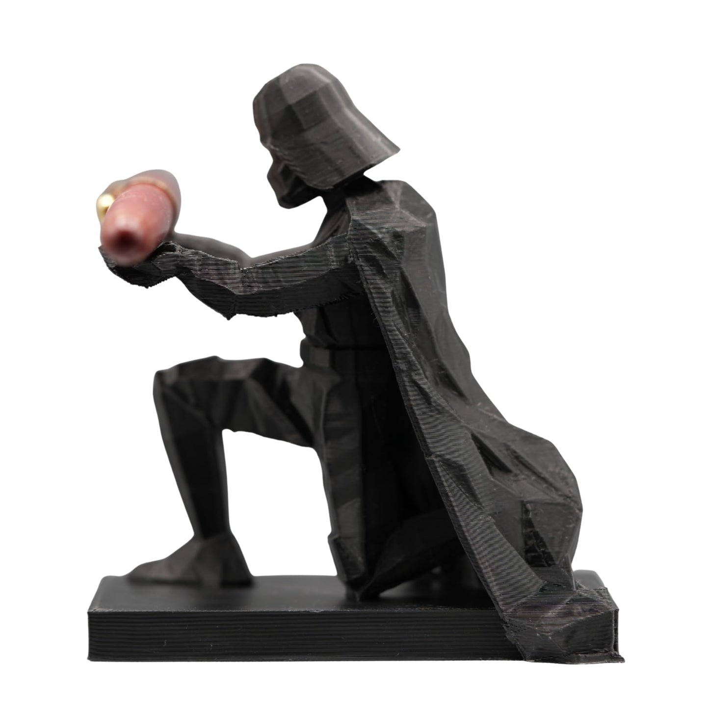 Low Poly Darth Vadar Pen Holder for Desk, Office Desk Organizer, Panda Prints Nerdy Workspace Decor, Funny Desktop Accessory