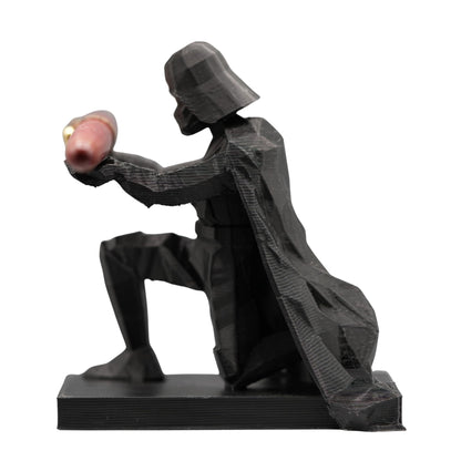 Low Poly Darth Vadar Pen Holder for Desk, Office Desk Organizer, Panda Prints Nerdy Workspace Decor, Funny Desktop Accessory