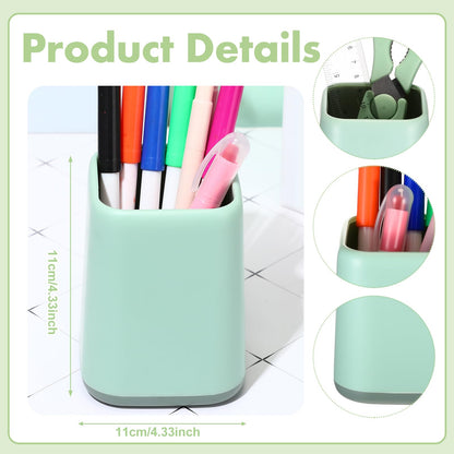 Marspark 12 Pcs Sage Green Office Supplies Desk Accessories Set Pen Holder Tape Dispenser Stapler Staple Remover Staples Tape Ruler Scissor Pen Sticky Note Index Tab Clips Set for Office School Home