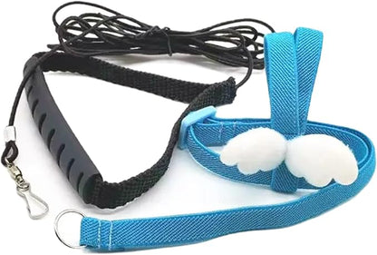 Pet Parrot Bird Harness Leash Adjustable Bird Flying Harness Traction Rope with Cute for Parrots Budgerigar Lovebird Cockatiel Mynah Outdoor Training Toy (Budgerigar/Lovebird,White)