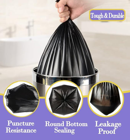 Hommaly 3 Gallon Small Black Trash Bags, Leakproof and Strong, and More