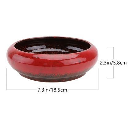 Hydroponic Ceramic Flower Pot 7.28 Inch Succulent Planter with Drainage Hole for Indoor Balcony Office Garden Decoration