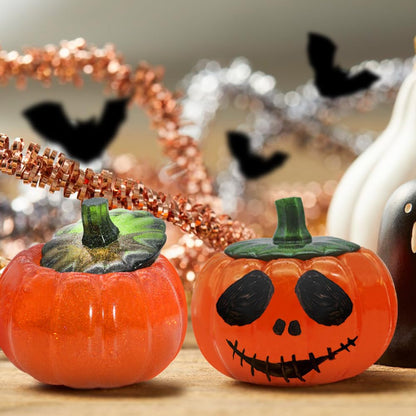 lyfLux 2 PCS Halloween Pumpkin Jar Silicone Mold with Lid – Epoxy Resin Mold for Candy Boxes, Jewelry Storage, Candle Holders – DIY Craft Supplies for Halloween & Thanksgiving Decorations