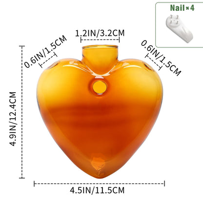 CYZglass Wall Hanging Planter Propagation Station for Indoor Plants Glass Vase Air Plant Holder Gift for Women Girlfriend Plant Lover