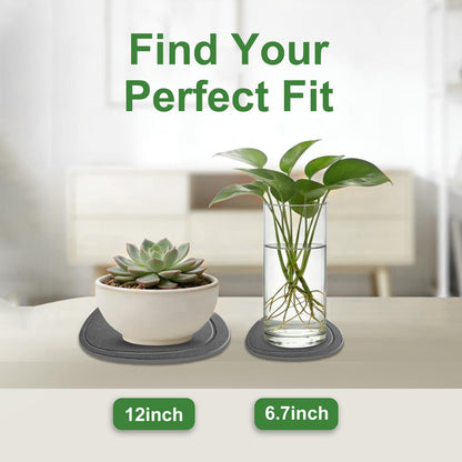 Plant Saucers for Indoors, 2 Pack 7 12 Inch Instantly Dry Diatomite Plant Drip Water Catcher Trays for Pots, Diatomaceous Earth Planter Drainage Saucers Plates to Catch Water for Flower and Plant Pot