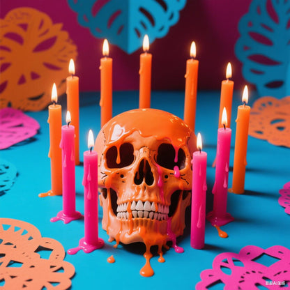 6-Pack Orange and 6-Pack Hot Pink Taper Candles, 10 Inch Unscented Dripless Candlesticks, Long-Lasting Burn Time of 7-8 Hours, Perfect for Home Décor Dinner Party