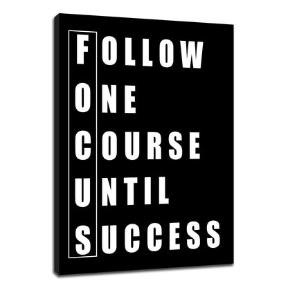 Inspirational Canvas Wall Art Motivational Poster Print for Home Positive Quotes Wall Decor Modern Inspiring Picture Painting Artwork for Bedroom Gym Office Stretched and Framed [18''W x 24''H]