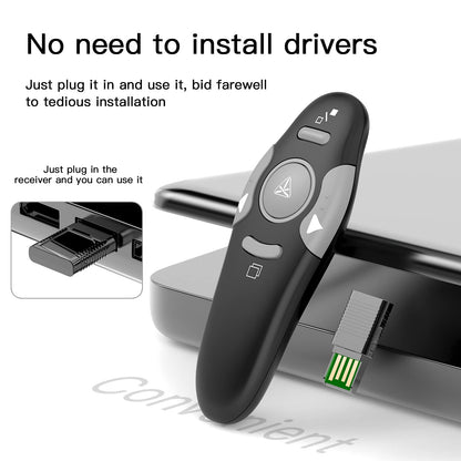 QUI Presenter Clicker Bundle | BK600 Slim-Shaped USB A Purple & BQ100 Remote-Shaped USB A Black