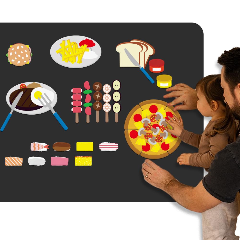 BEUNITONE 130 Pcs Felt Fruits and Vegetables Learning Pieces My Plate Precut Flannel Felt Board Figures Preschool The Very Hungry Precut Pieces for Flannel Board Gifts