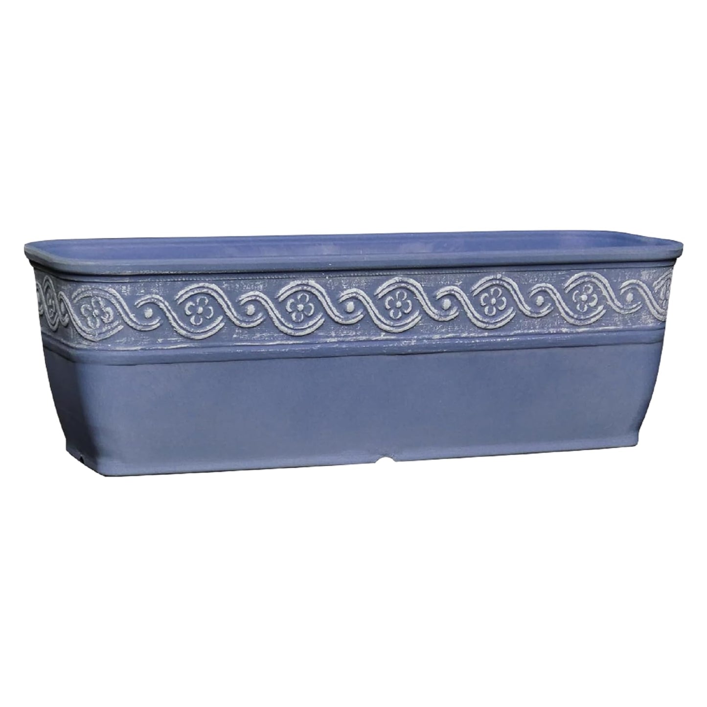 Classic Home and Garden Corinthian Trough Planter 10" Slate Blue