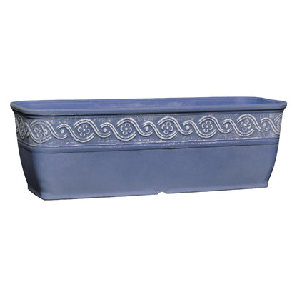 Classic Home and Garden Corinthian Trough Planter 10" Slate Blue