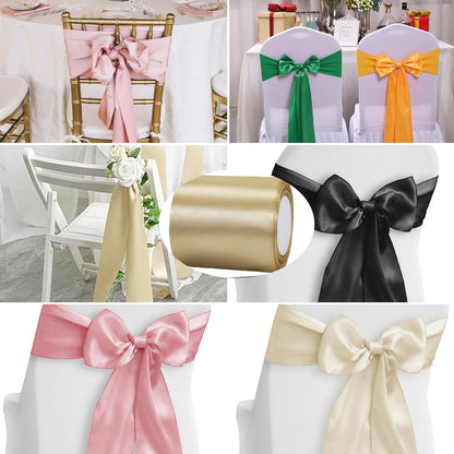 Orange Ribbon 4 Inch x 25 Yards, Satin Fabric Ribbon for DIY Crafts, Gift Wrapping, Bows Making, Wreaths, Flower Bouquets, Chair Sash, Christmas and Wedding Party Decorations