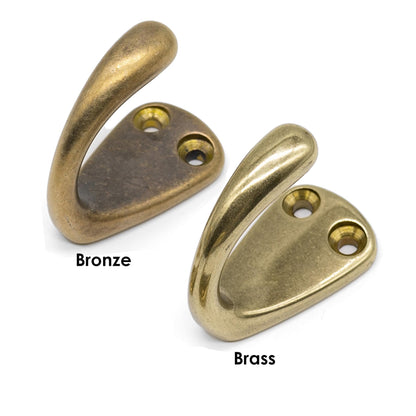 FIRSORCA 4PCS Vintage Bronze Coat and Hat Hook Classic Simple Hooks Wall Mounted Bath Stands for Hanging Clothes Hangers Scarf Towel Key Cup