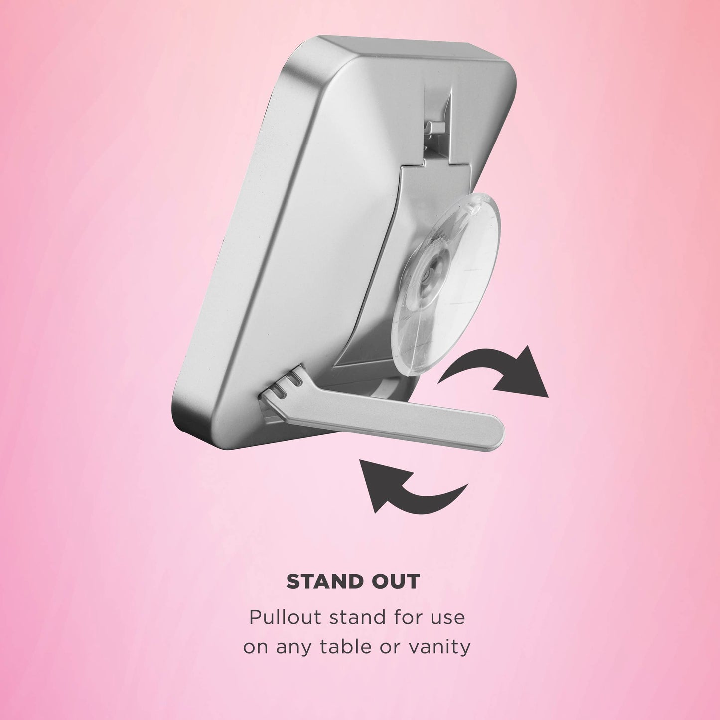 Conair Lighted Makeup Mirror, LED Vanity Mirror, 12X Magnifying Mirror, Compact Travel Mirror with Suction Cup, Battery Operated in White