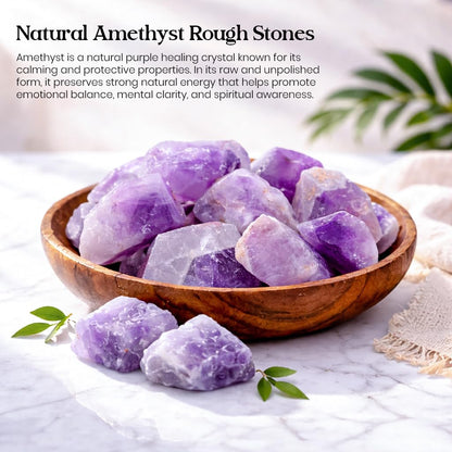"300 + Carats, 1 Pc Amethyst Rock Rough Stone 4050 mm Raw Crystals Rock Crystals & Healing Stones Rough Gemstones Rock Collection for Beginners Used as Crystal Therapy, Meditation, Reiki"
