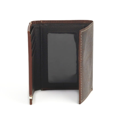 Ariat Leather Two Toned Overlay - Men's Trifold Wallet