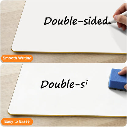 32 Pack Small White Board Portable 9"x12",Personal Whiteboard for Students Mini Size,Dry Erase Whiteboards Double-Sided Lapboard,White Boards Easy to Clean,Classroom Drawing Dry Erase Lapboards