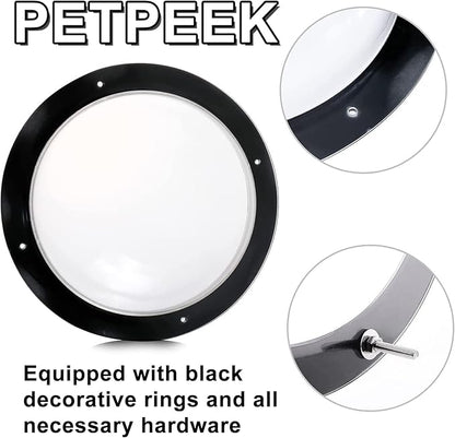 MEKBOK 1 Pack Dog Fence Window, 9.5 Inch Acrylic Dome Clear Dome Pet Window Bubble Window Playground Puppy Fence Window