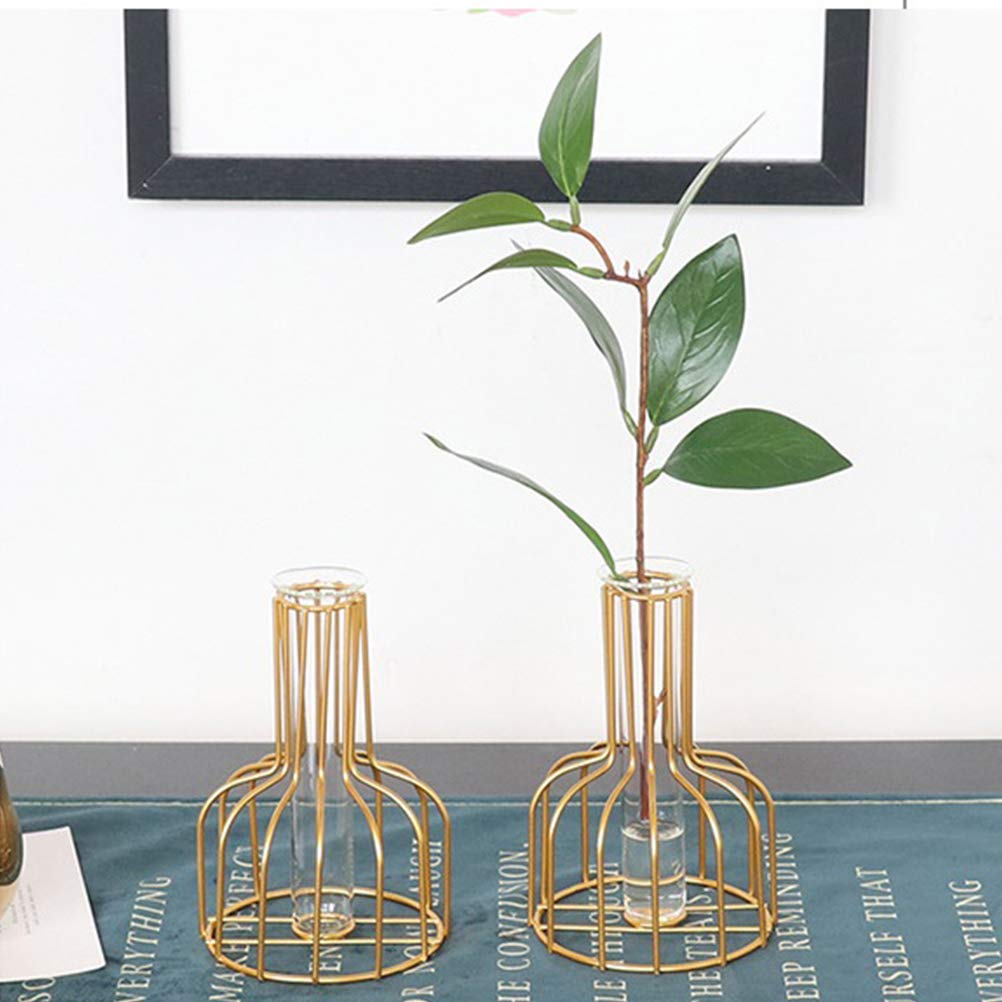 1pc Planter Bulb Desktop Planter Vase Flower Vase Glass Tube Glass s Desktop Plant Terrarium Dinner Table Decor Plants Decor Iron Crafts Birthday Present Dining Table