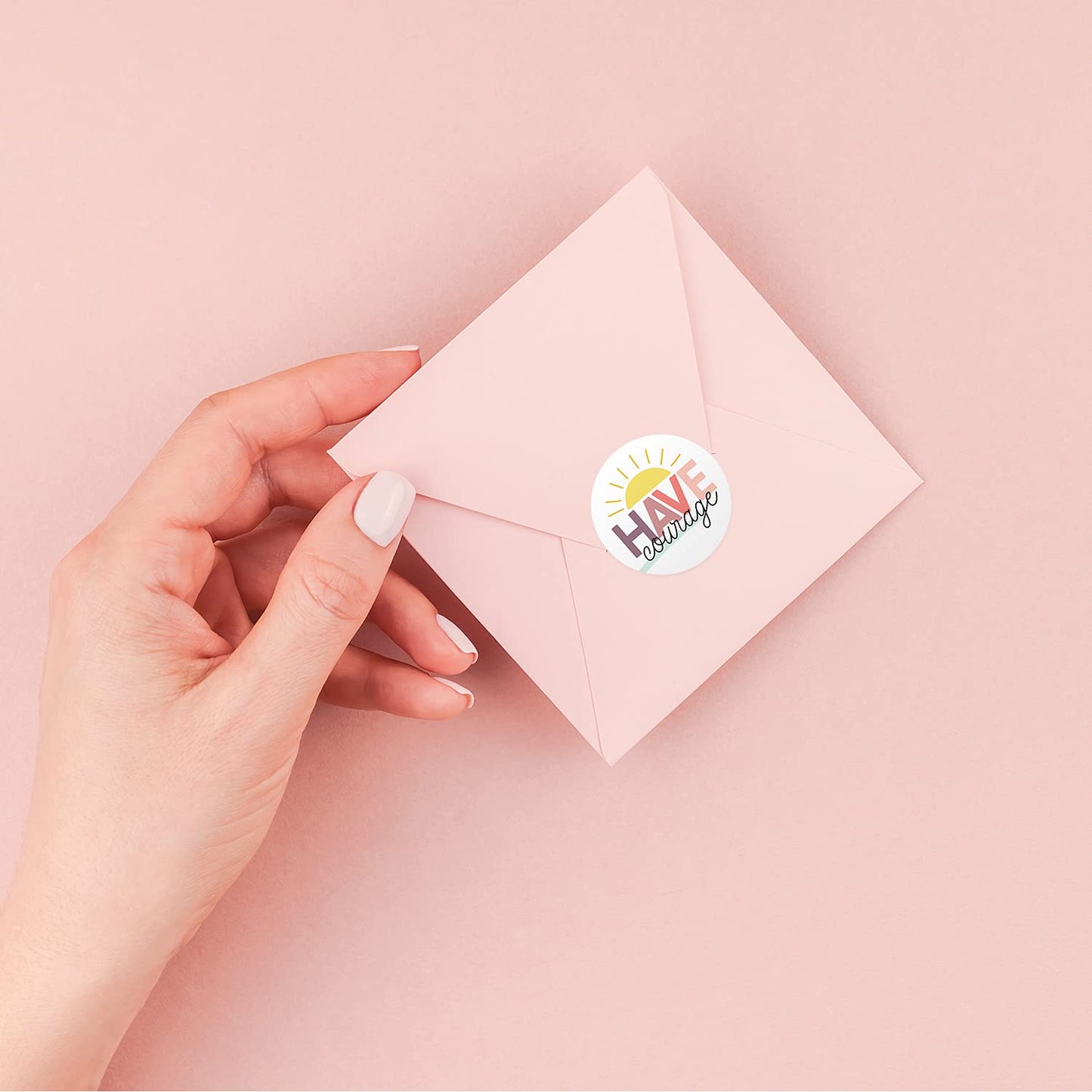 Kindness and Good Vibes Stickers / 500 Encouraging Colorful Classroom Reward Sticker Roll / 6 Alternating Motivational School Teacher Label Designs / 1.5" Round Envelope Seals/Made in The USA