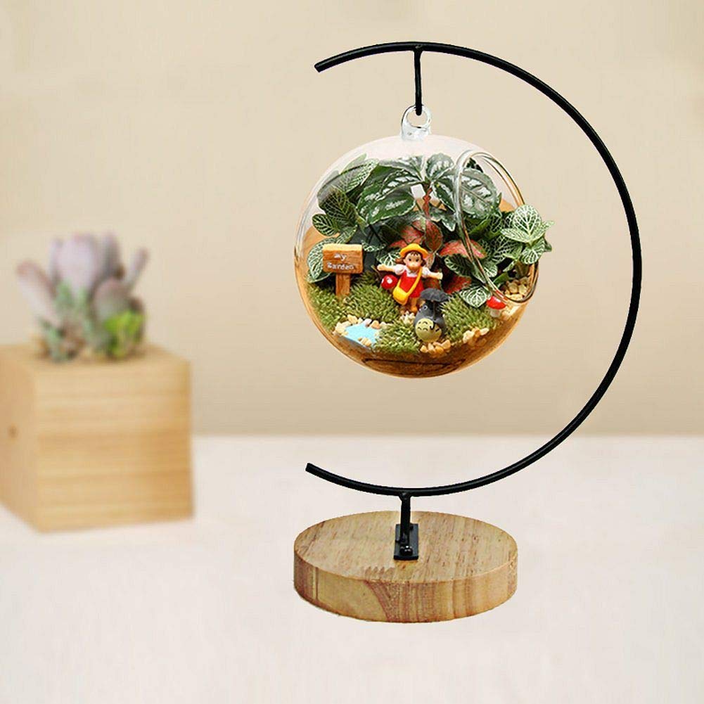 Archi Ornament Display Stand Air Plant Stand Flower Pot Stand Holder Iron Pothook Stand for Hanging Glass Terrarium Witch Ball(4 pcs)
