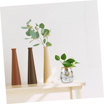 MAGICLULU 2pcs Glass Plant Terrarium Holder for Desktop Decor Moss Plant Bottle for Indoor Greenery Transparent Watering for