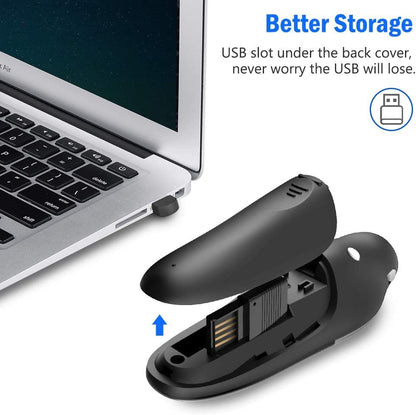 Presentation Remote Clicker, Wireless Presenter for PowerPoint Presentation Remote, RF 2.4GHz USB for Mac, Keynote, Computer, Laptop